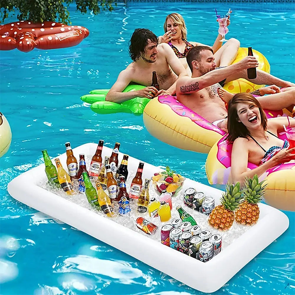 Inflatable Drinks Holder Floating Ice Bar Pool Party - Home & Garden > Pool & Accessories > Pool Toys & Inflatables