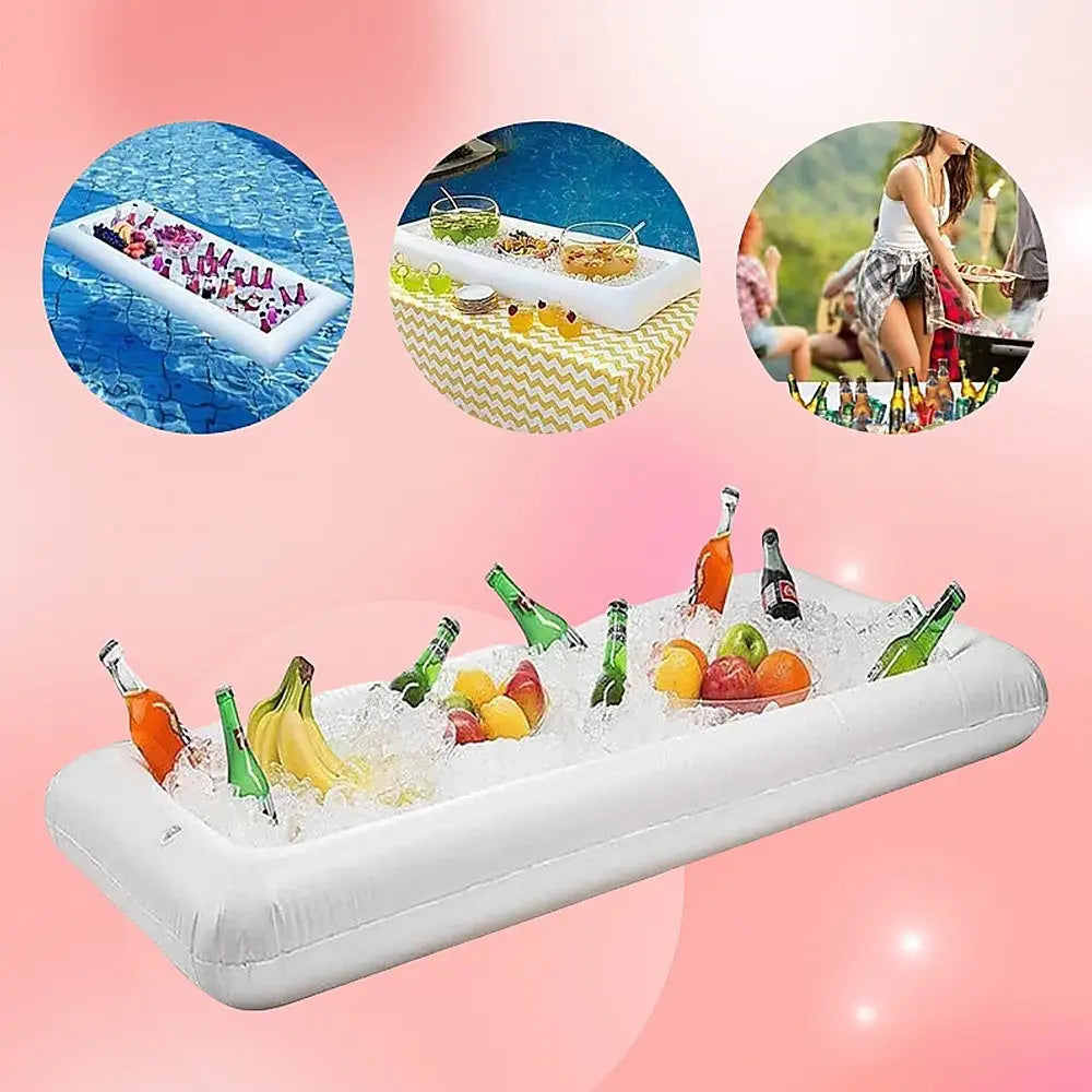 Inflatable Drinks Holder Floating Ice Bar Pool Party - Home & Garden > Pool & Accessories > Pool Toys & Inflatables