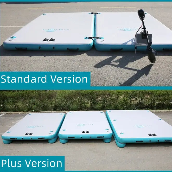 Inflatable Floating Fishing Dock Platform For Adults And Children - Standard Version - Home & Garden > Pool &