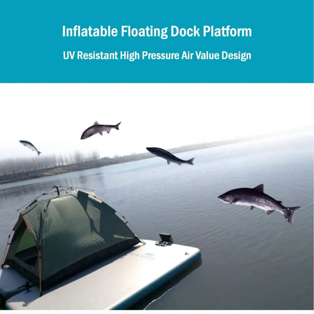 Inflatable Floating Fishing Dock Platform For Adults And Children - Standard Version - Home & Garden > Pool &