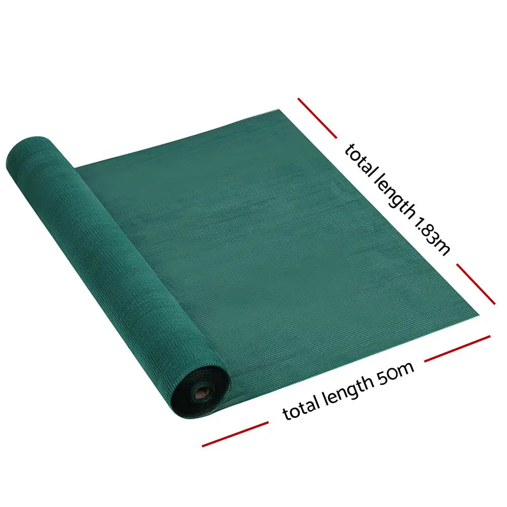 Instahut 30% Shade Cloth 1.83x50m Shadecloth Wide Heavy Duty Green - Home & Garden > Shading