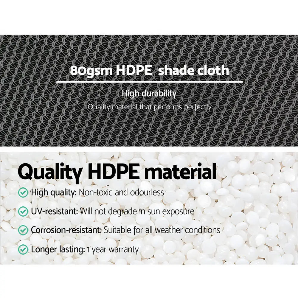 Instahut 30% Shade Cloth 3.66x10m Shadecloth Wide Heavy Duty White - Home & Garden > Shading > Umbrellas & Sunshades