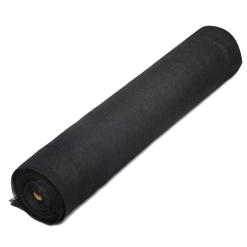 Instahut 30% Shade Cloth 3.66x30m Shadecloth Wide Heavy Duty Black - Home & Garden > Shading