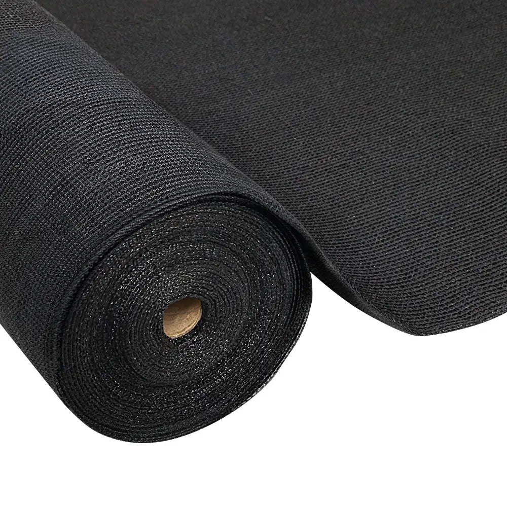 Instahut 30% Shade Cloth 3.66x30m Shadecloth Wide Heavy Duty Black - Home & Garden > Shading