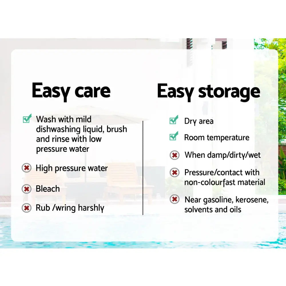 Instahut 3m Outdoor Umbrella Beach Pole Garden Patio Tilt Beige - Home & Garden > Shading > Umbrellas & Sunshades