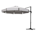 Instahut 3m Outdoor Umbrella Cantilever 360 Degree Tilt Beach Roma Grey - Home & Garden > Shading > Umbrellas &