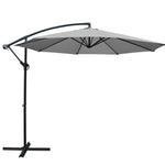 Instahut 3m Outdoor Umbrella Cantilever Beach Garden Patio Grey - Home & Garden > Shading > Umbrellas & Sunshades