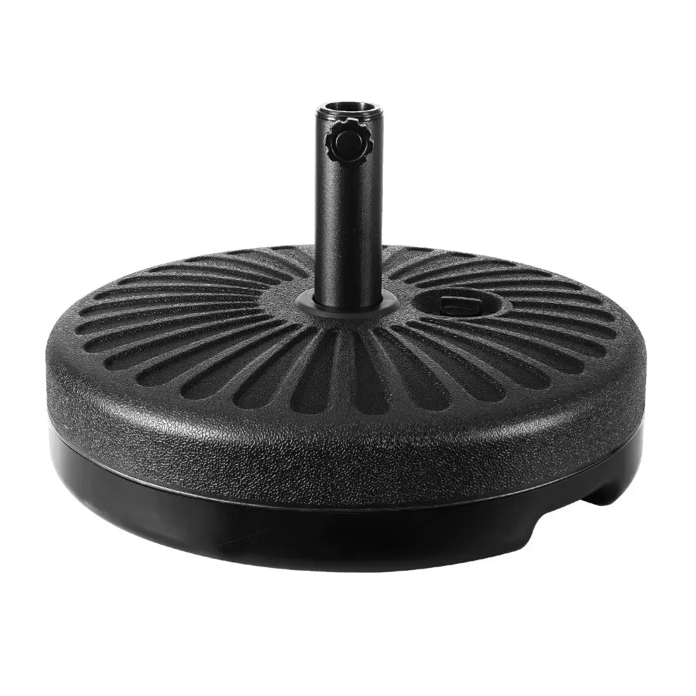 Instahut 3m Outdoor Umbrella w/Base Pole Umbrellas Garden Sun Stand Deck Black - Home & Garden > Shading > Umbrellas &