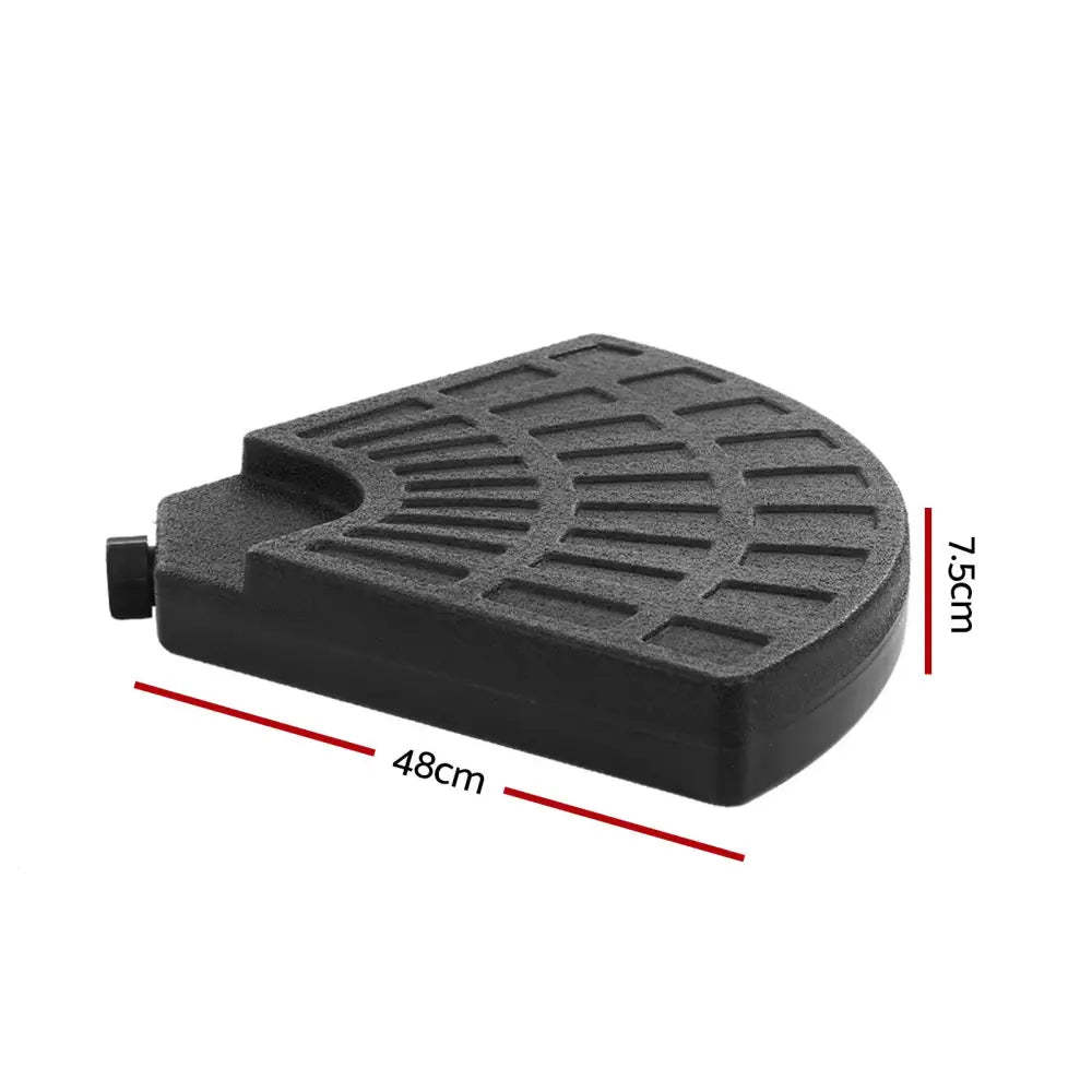 Instahut 48cm Outdoor Umbrella Base Stand 4 Plates Pod Cantilever - Home & Garden > Shading > Umbrellas & Sunshades