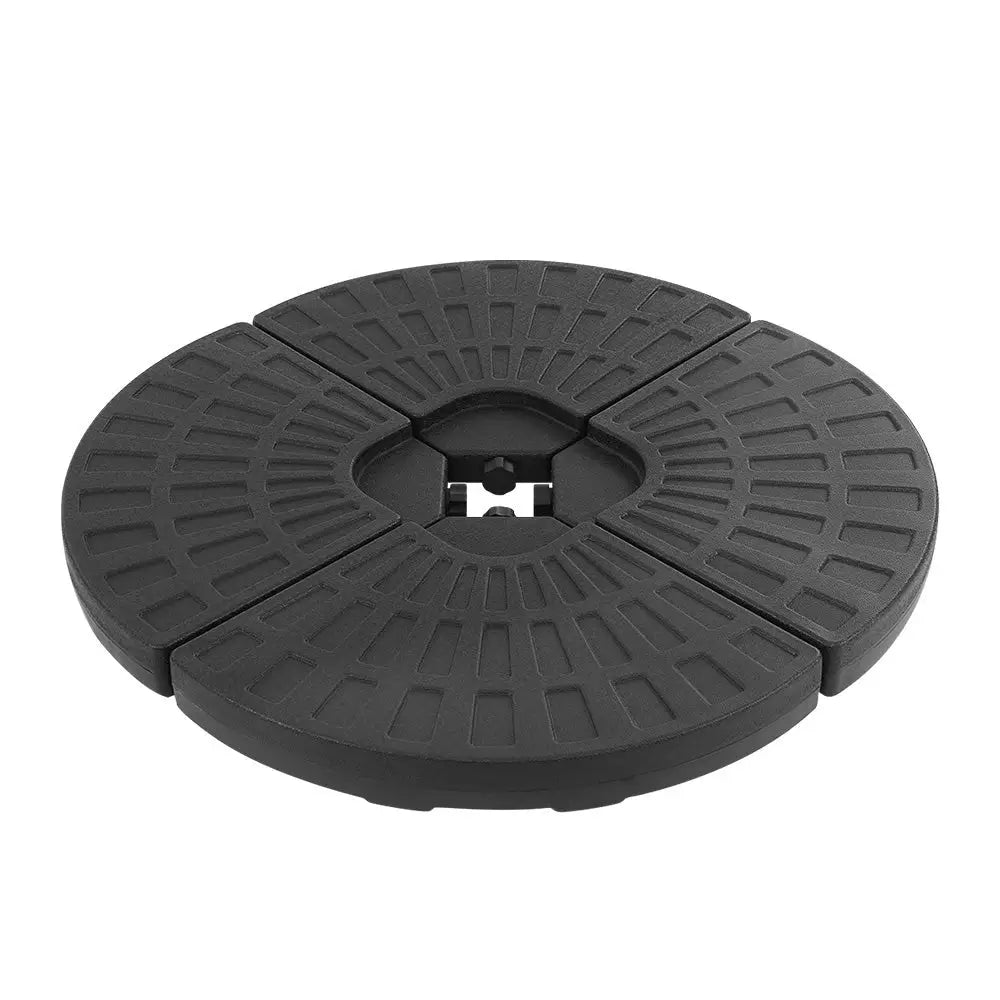 Instahut 48cm Outdoor Umbrella Base Stand 4 Plates Pod Cantilever - Home & Garden > Shading > Umbrellas & Sunshades