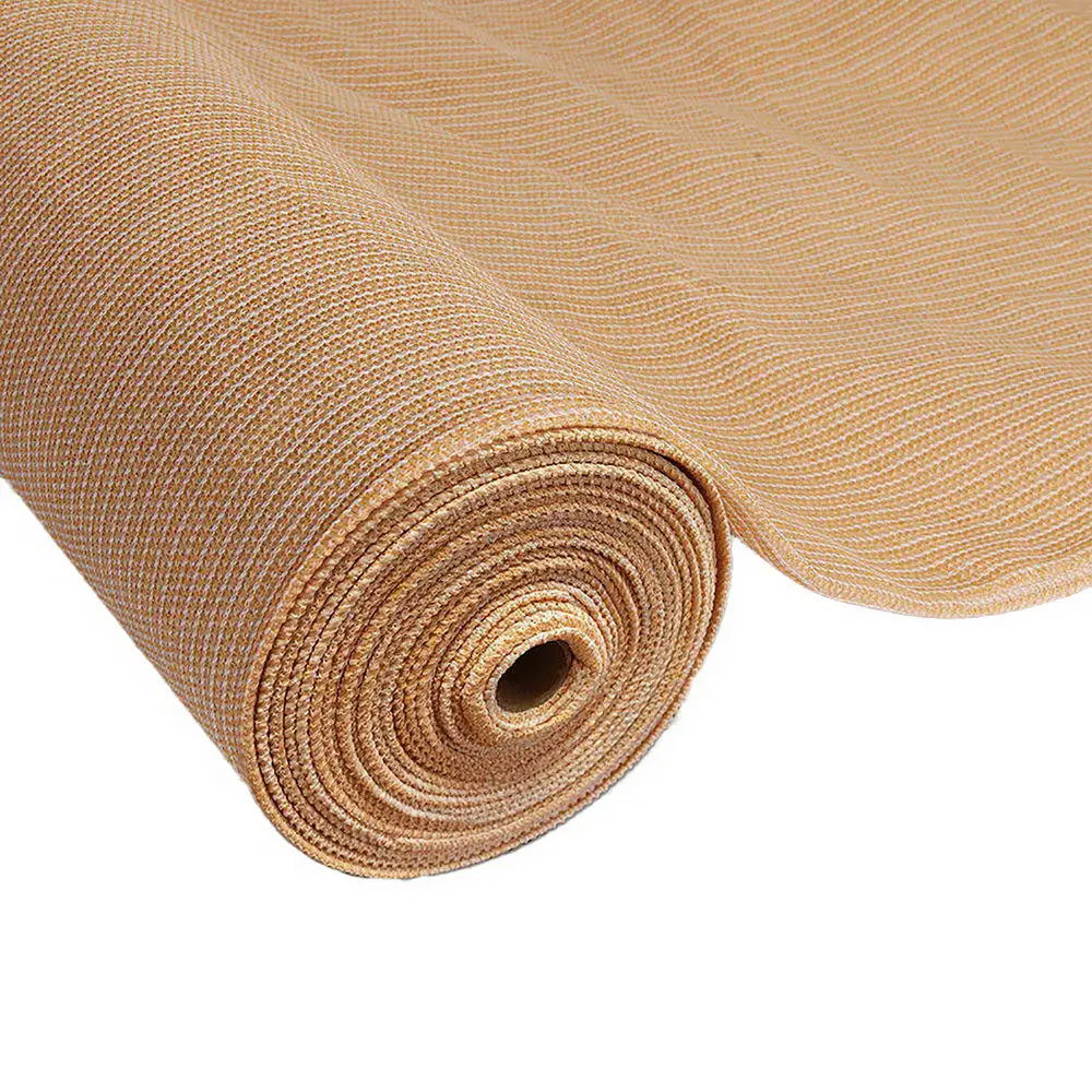 Instahut 50% Shade Cloth 1.83x50m Shadecloth Sail Heavy Duty Beige - Home & Garden > Shading > Umbrellas & Sunshades