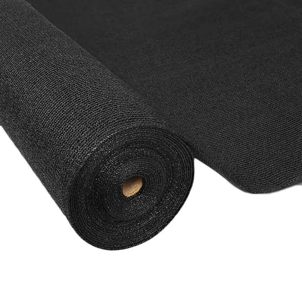 Instahut 50% Shade Cloth 3.66x20m Shadecloth Sail Heavy Duty Black - Home & Garden > Shading > Umbrellas & Sunshades