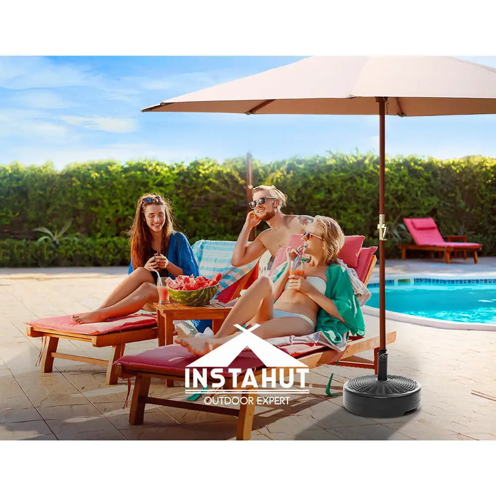 Instahut 51cm Outdoor Umbrella Base Round Stand Pod - Home & Garden > Shading > Umbrellas & Sunshades