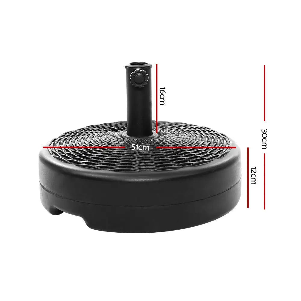 Instahut 51cm Outdoor Umbrella Base Round Stand Pod - Home & Garden > Shading > Umbrellas & Sunshades