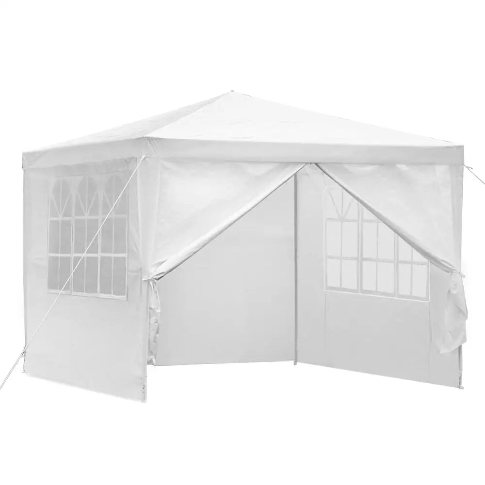 Instahut Gazebo 3x3m Marquee Wedding Party Tent Outdoor Camping Side Wall Canopy Window Panel White - Home & Garden >