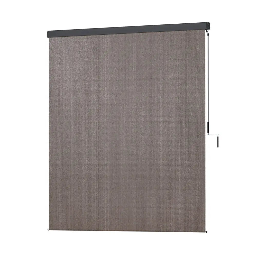 Instahut Outdoor Blinds Light Filtering Roll Down Awning Shade 2.1X2.5M Brown - Home & Garden > Shading