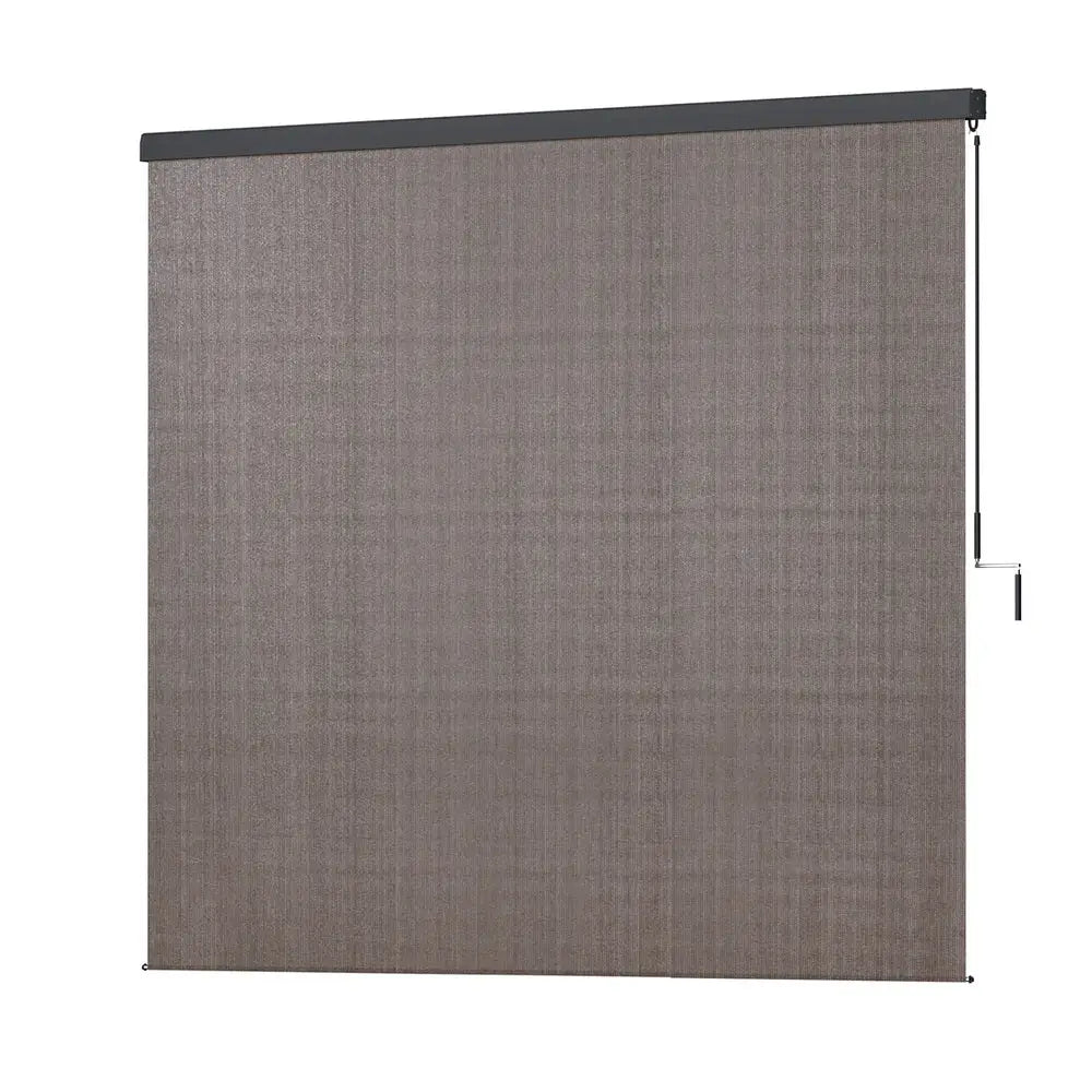 Instahut Outdoor Blinds Light Filtering Roll Down Awning Shade 3X2.5M Brown - Home & Garden > Shading