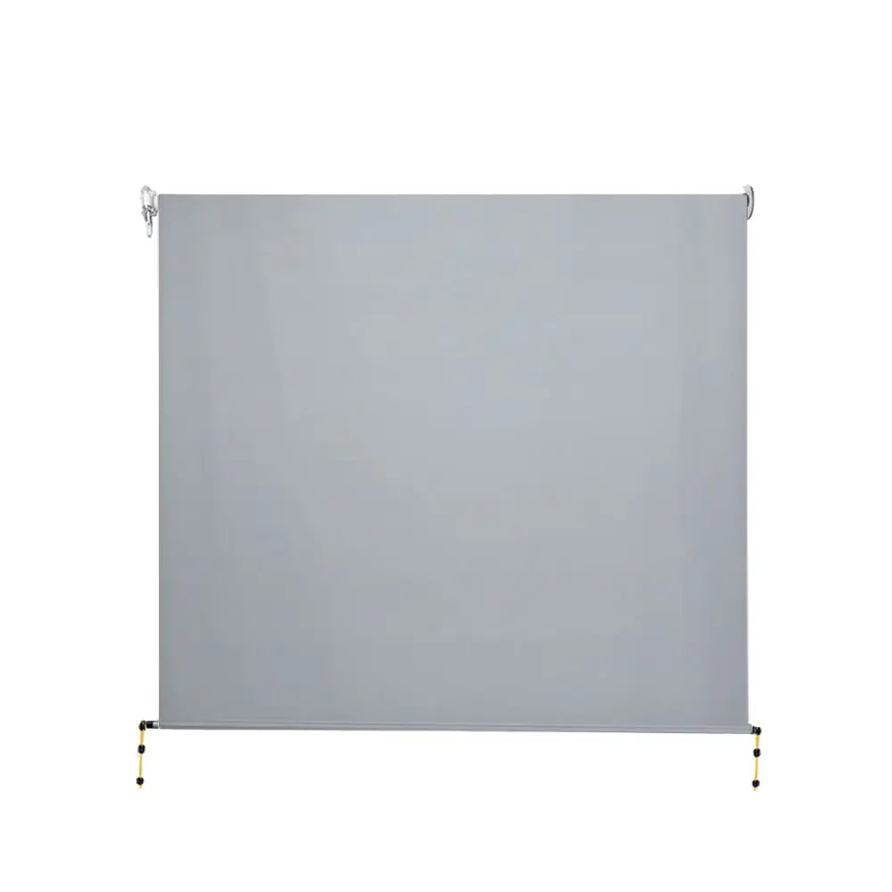 Instahut Outdoor Blinds Light Filtering Roll Down Awning Shade 3X2.5M Grey - Home & Garden > Shading