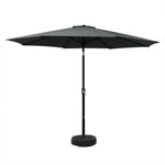 Instahut Outdoor Umbrella 3m Base Beach Pole Garden Tilt Sun Patio UV Black - Home & Garden > Shading > Umbrellas &