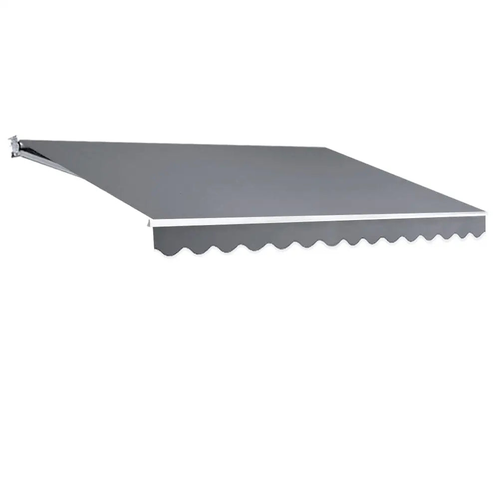 Instahut Retractable Folding Arm Awning Manual Sunshade 4Mx3M Pearl Grey - Home & Garden > Shading