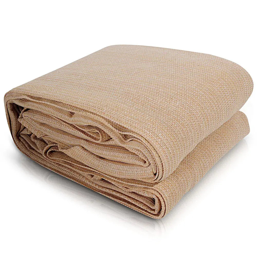 Instahut Shade Sail 2x4m Rectangle 185GSM 95% Sand Shade Cloth - Home & Garden > Shading