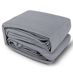 Instahut Shade Sail 3x3m Square 280GSM 98% Grey Shade Cloth - Home & Garden > Shading