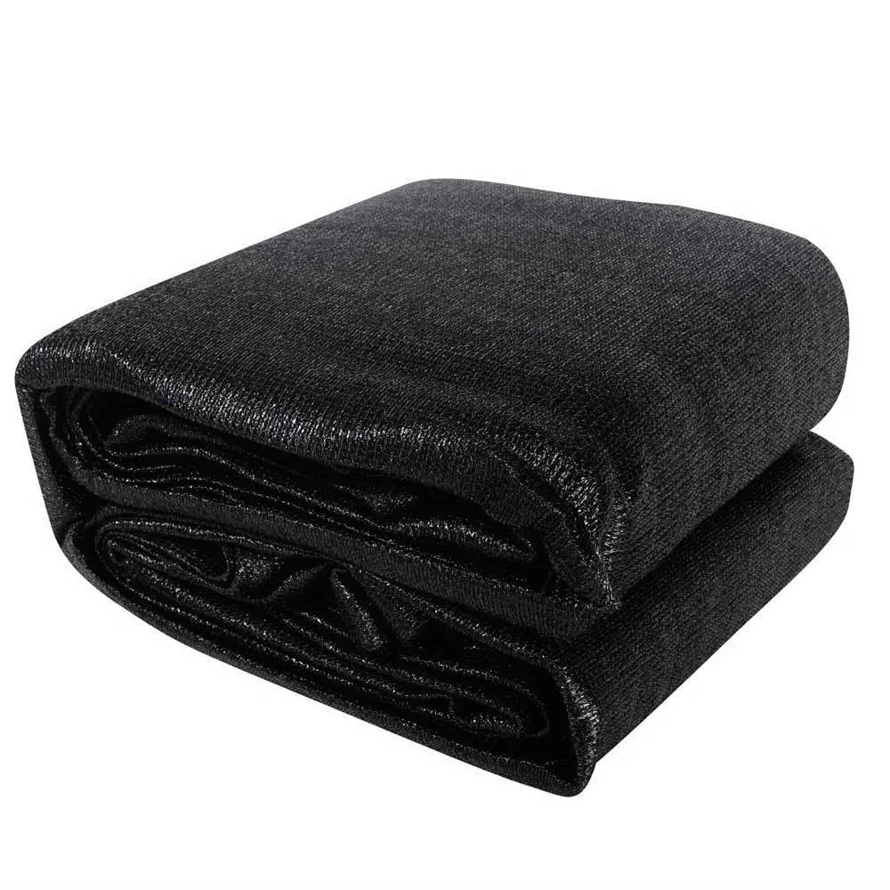 Instahut Shade Sail 4x6m Rectangle 280GSM 98% Black Shade Cloth - Home & Garden > Shading