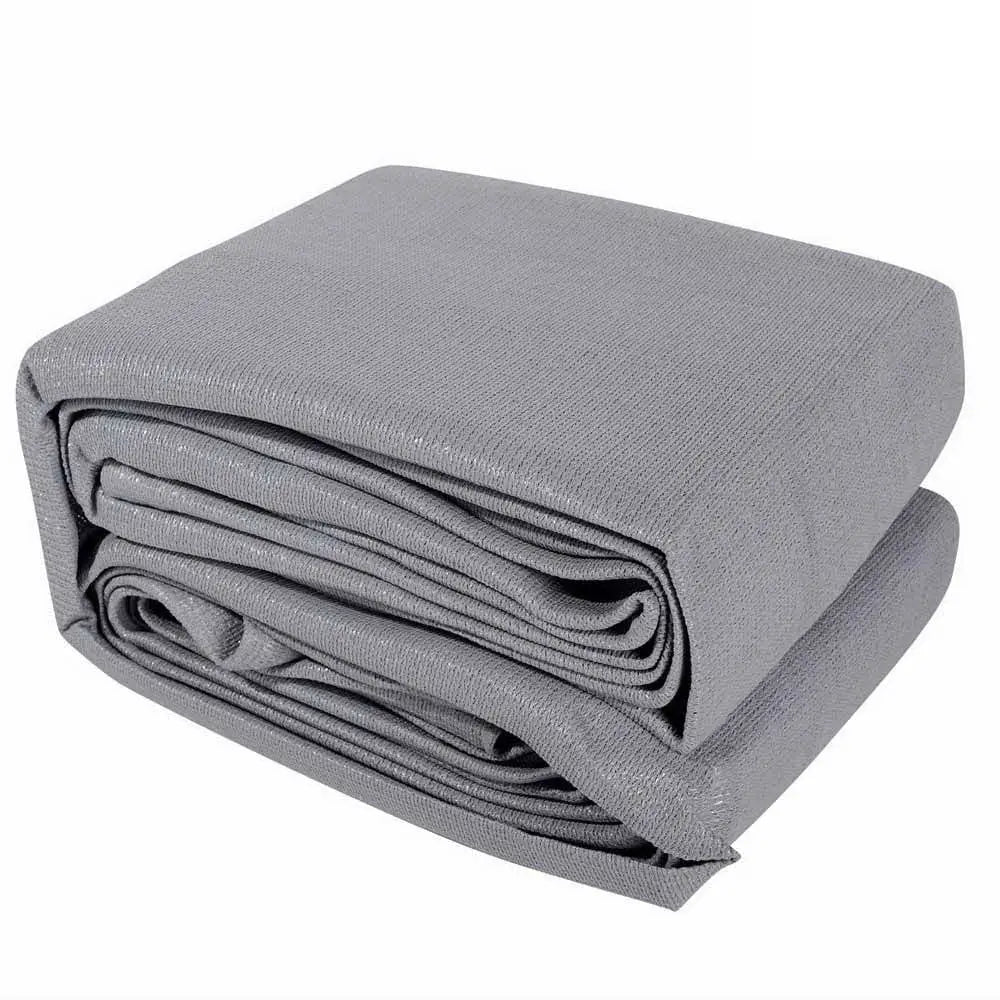 Instahut Shade Sail 4x6m Rectangle 280GSM 98% Grey Shade Cloth - Home & Garden > Shading
