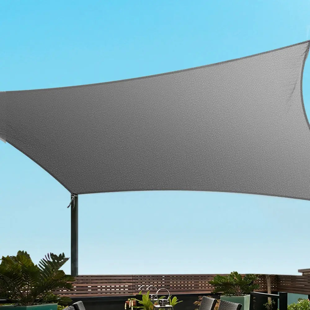 Instahut Shade Sail Cloth Shadecloth Square Sun Canopy 5x6m - Home & Garden > Shading > Umbrellas & Sunshades