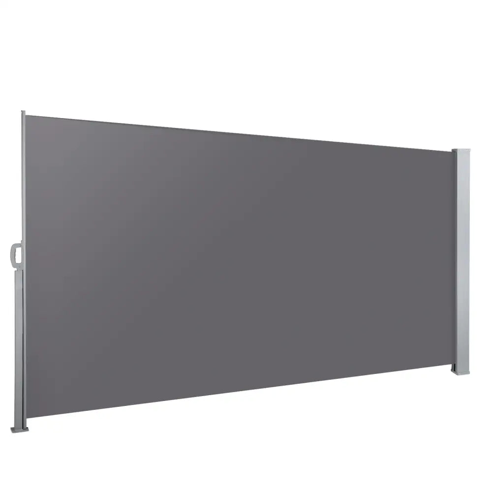 Instahut Side Awning Sun Shade Outdoor Blinds Retractable Screen 1.4X3M GR - Home & Garden > Shading