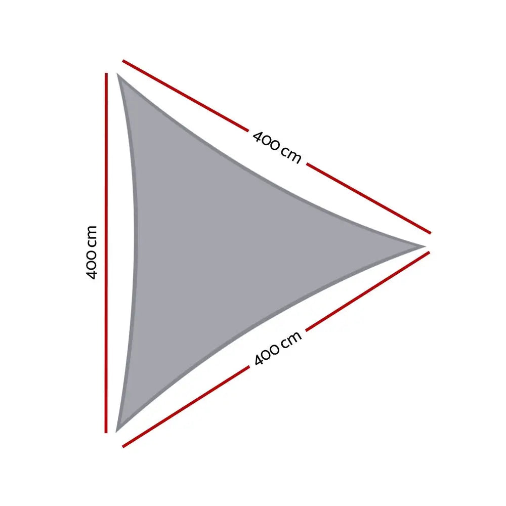 Instahut Waterproof Shade Sail Shade cloth Triangle Canopy 4x4x4m - Home & Garden > Shading > Umbrellas & Sunshades