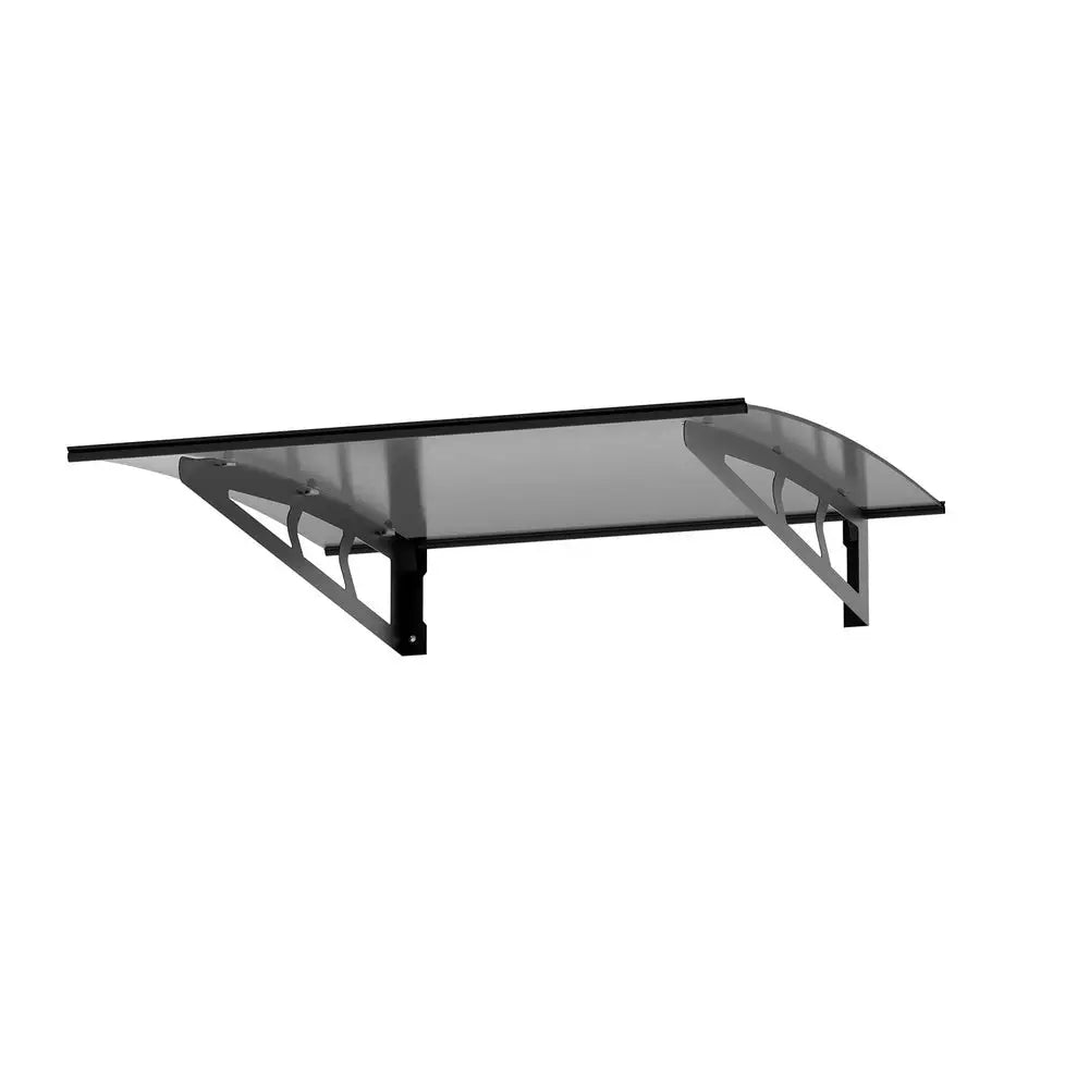 Instahut Window Door Awning Canopy 1mx1m Grey Solid Sheet Metal Frame - Home & Garden > Shading