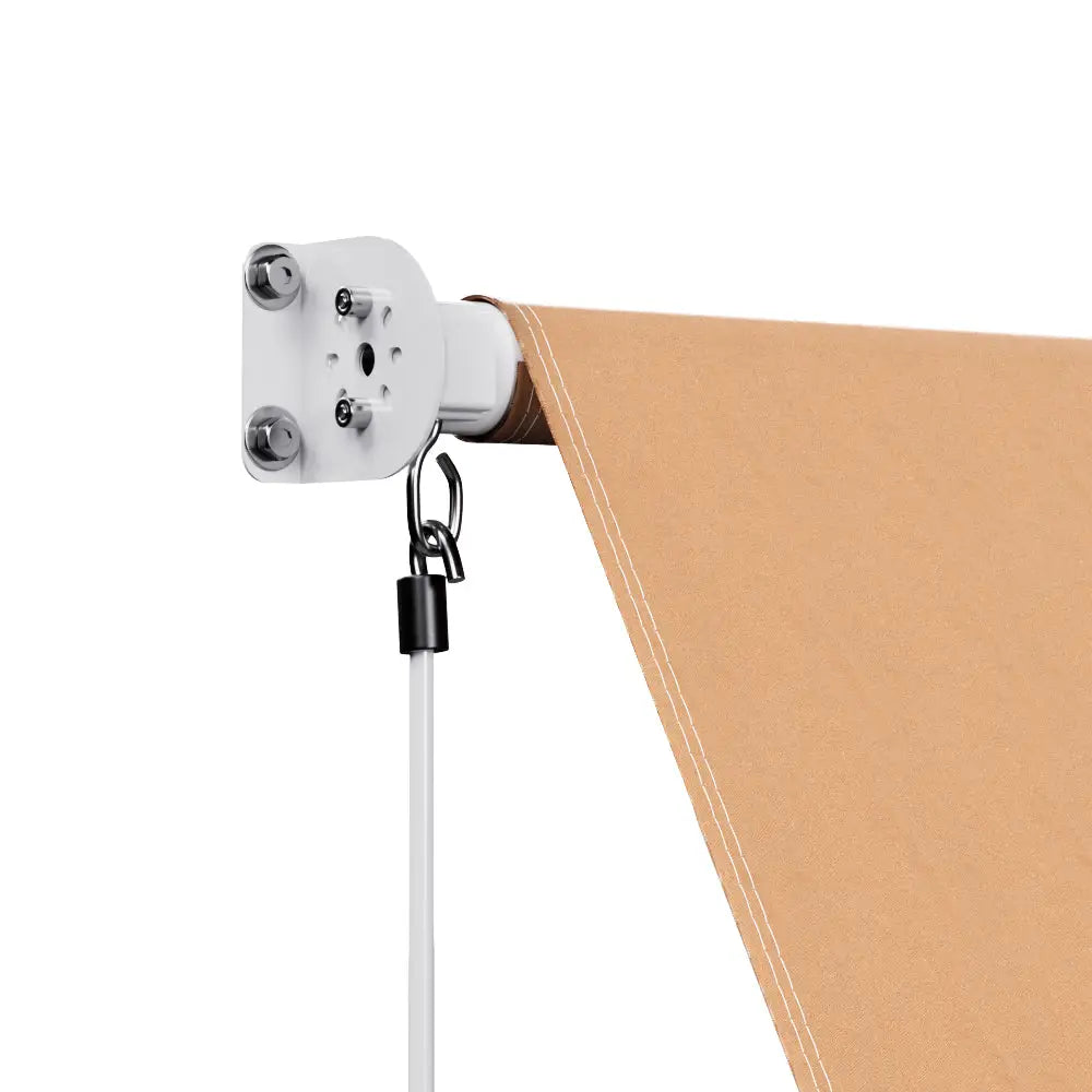 Instahut Window Fixed Pivot Arm Awning Outdoor Retractable Canopy 2.1X2.1M Beige - Home & Garden > Shading