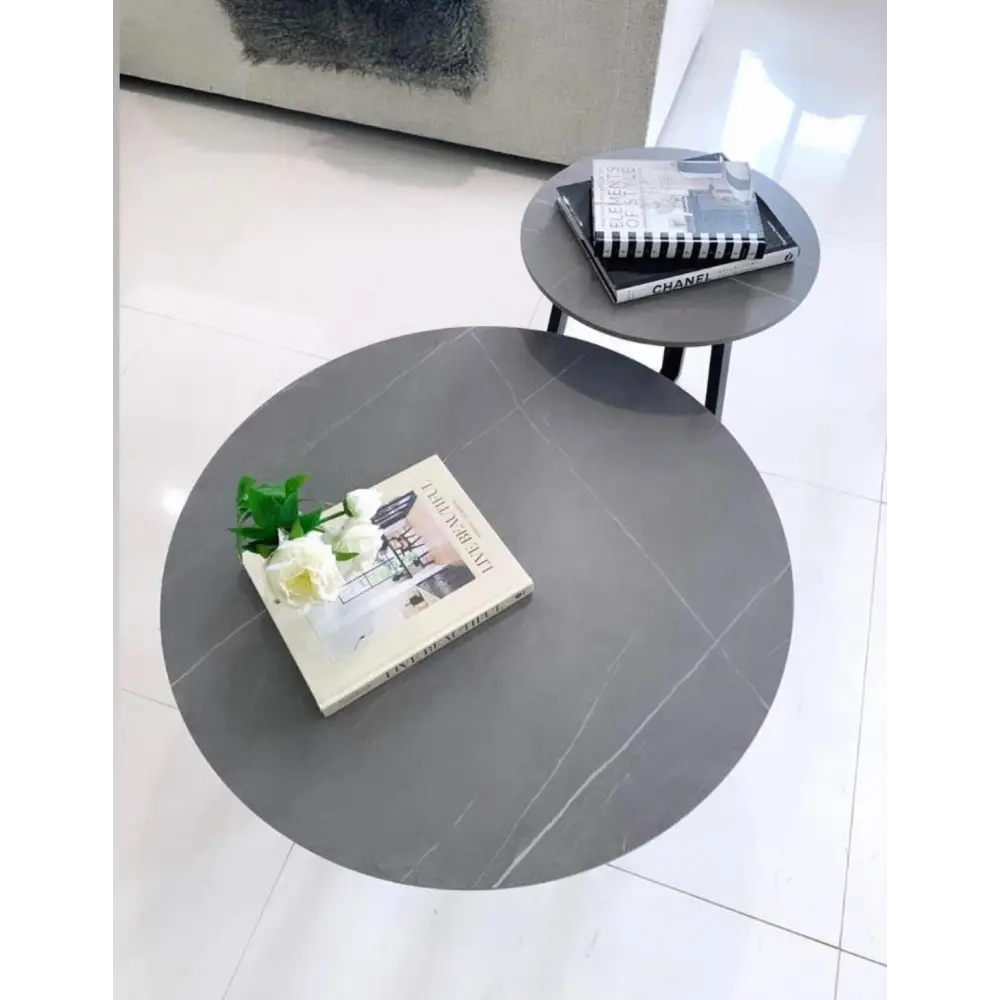 Interior Ave - Broadway Two Tier Stone Coffee Table Set - Furniture > Living Room