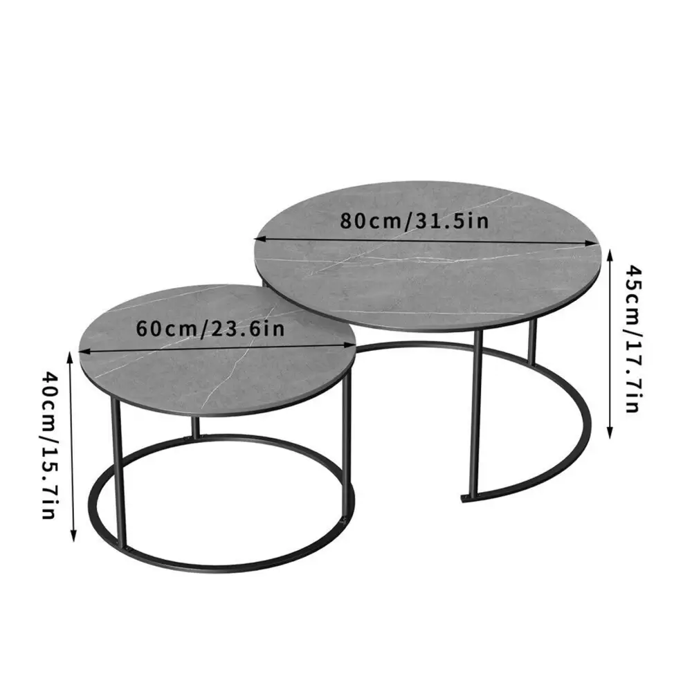 Interior Ave - Executive Stone Nested Coffee Table Set - Furniture > Living Room > Coffee Tables