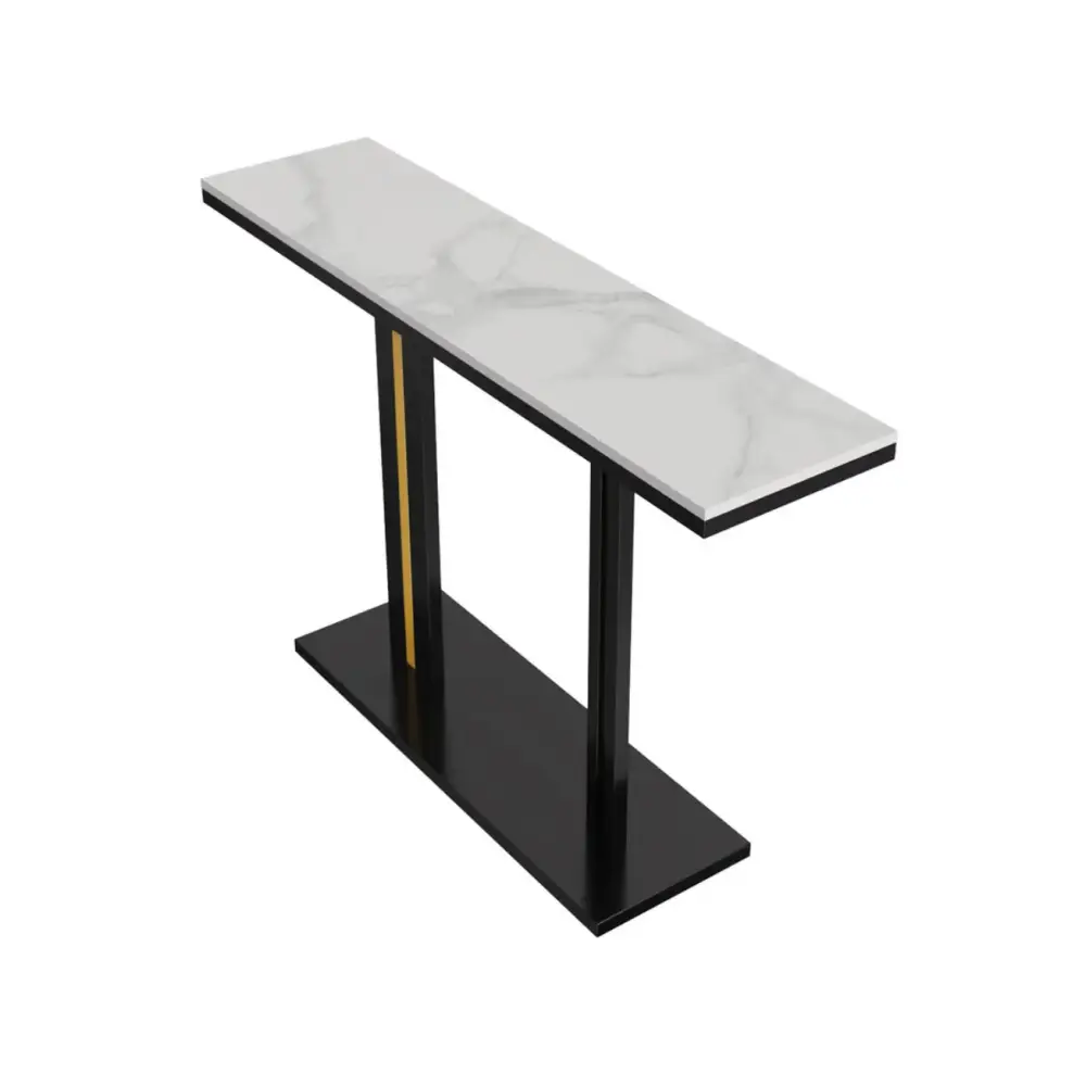 Interior Ave - Pandora Stone Marble Console - Marble & Black - Furniture > Living Room