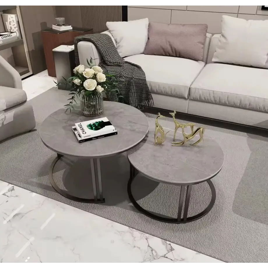 Interior Ave - Premier Nested Coffee Table Set - Grey Stone - Furniture > Living Room > Coffee Tables