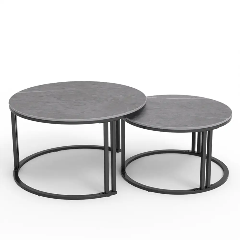 Interior Ave - Premier Nested Coffee Table Set - Grey Stone - Furniture > Living Room > Coffee Tables