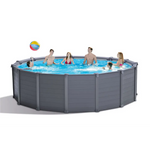 INTEX 4.78M X 1.24M GRAPHITE GRAY PANEL POOL SET - Home & Garden > Pool & Accessories > Swimming Pools