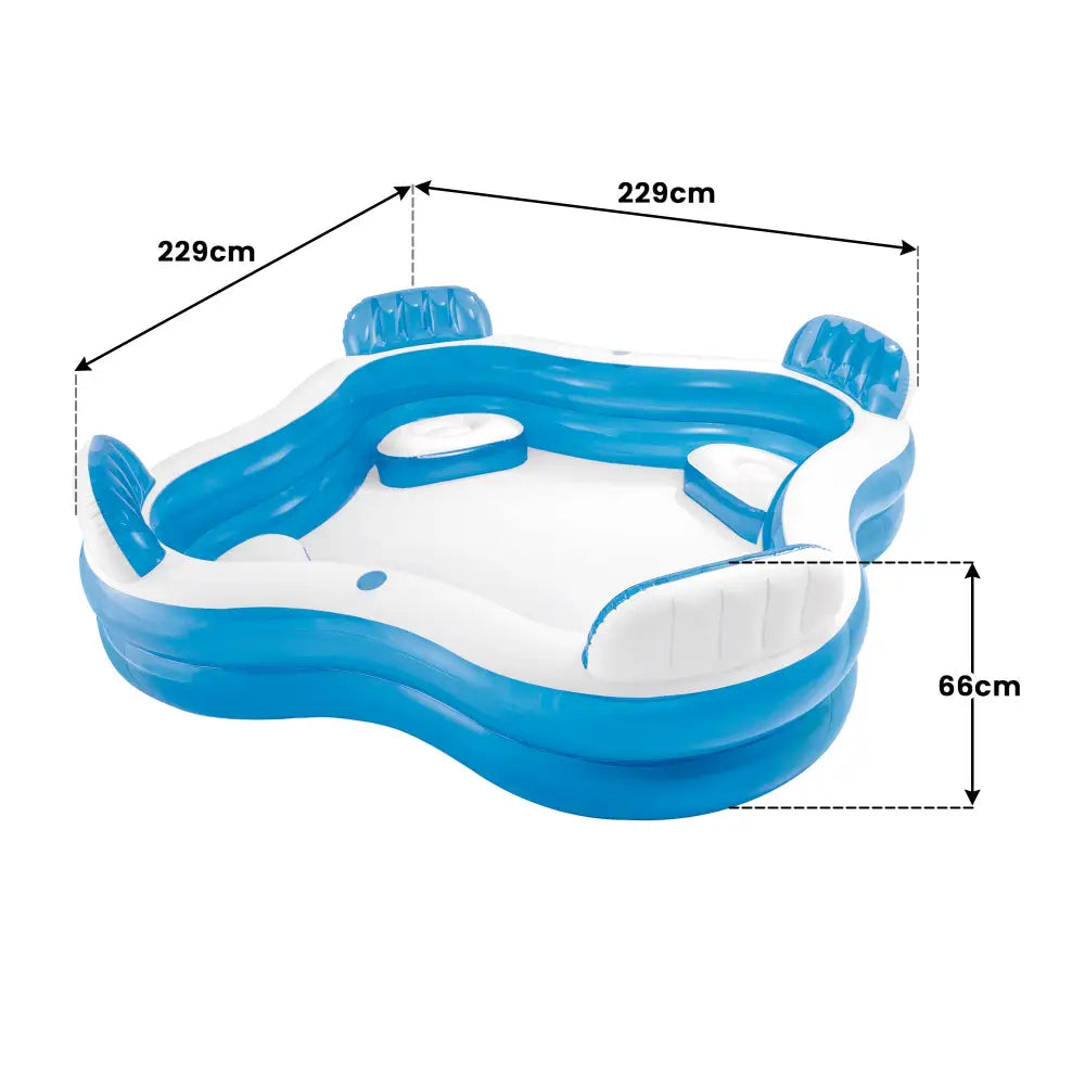Intex Swim Center Square Inflatable Lounge Pool - Home & Garden > Pool & Accessories > Pool Toys & Inflatables
