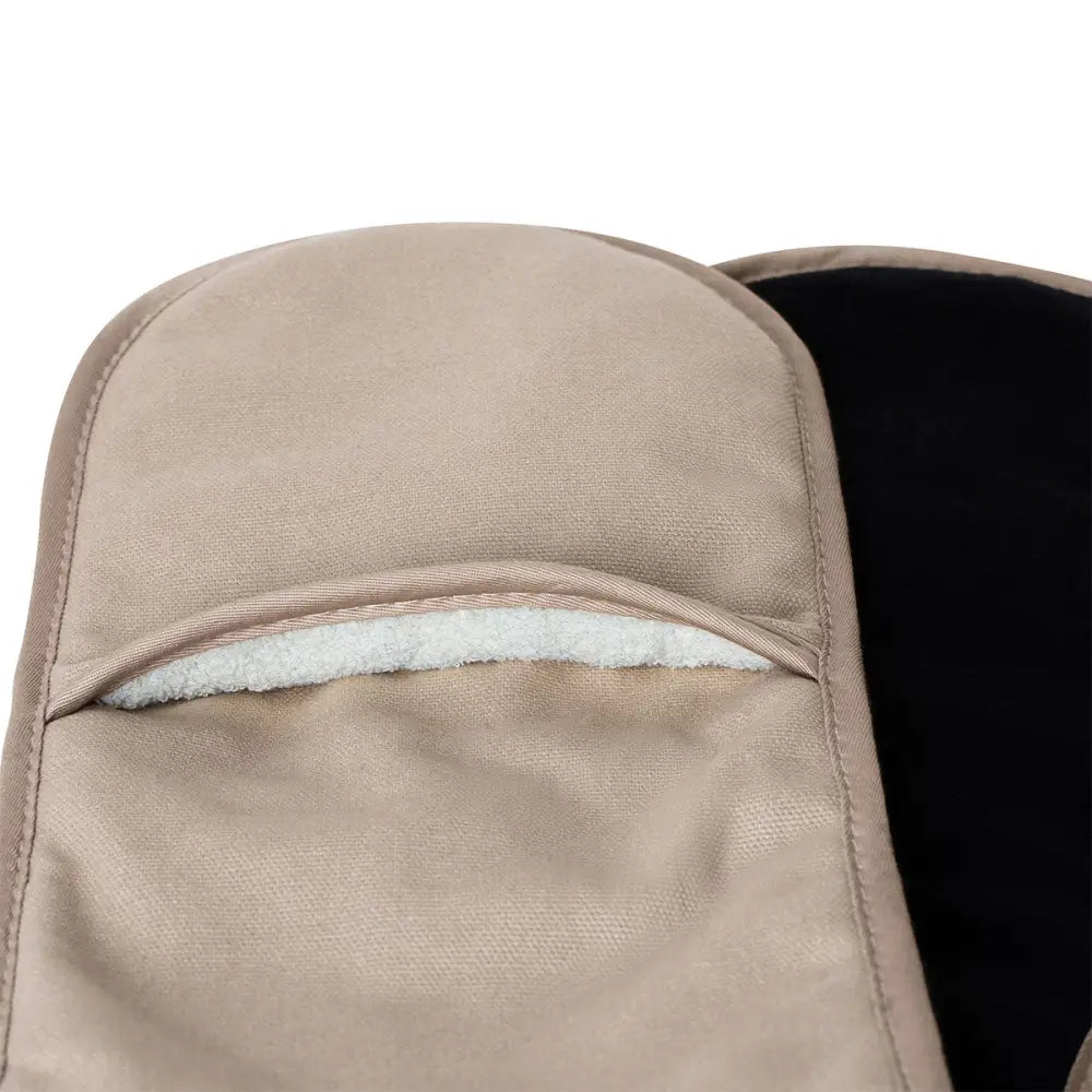 J Elliot Home Selby Cotton Double Oven Mitt Glove 17 x 82 cm Sandstone & Black - Home & Garden > Kitchenware