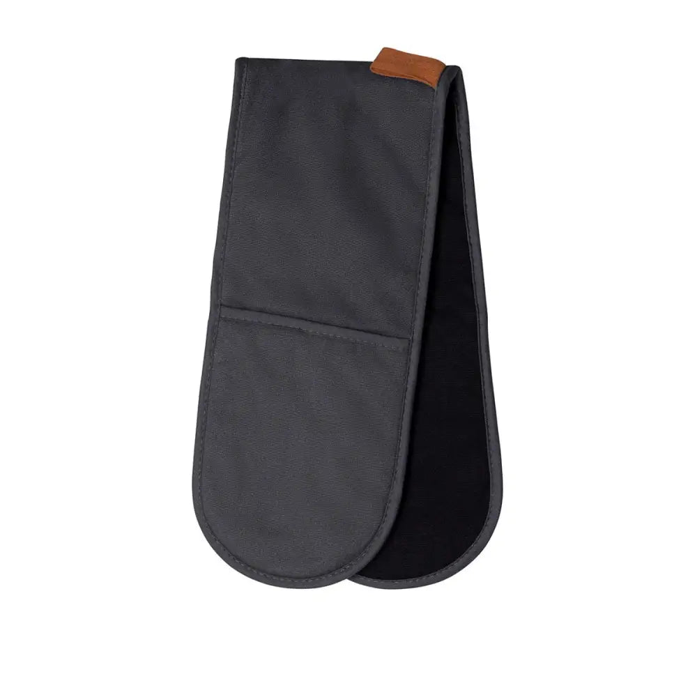 J Elliot Home Selby Cotton Double Oven Mitt Glove 17 x 82 cm Charcoal & Black - Home & Garden > Kitchenware