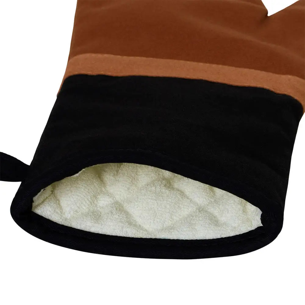 J Elliot Home Selby Cotton Oven Mitt 34 x 15 cm Ginger & Black - Home & Garden > Kitchenware