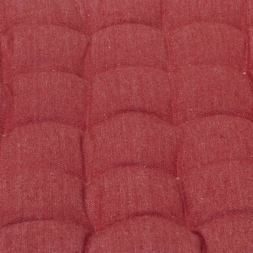 J Elliot Home Set of 2 Outdoor 100% Cotton Chair Pads 40 x 40 cm Solid Red - Home & Garden > Decor > Cushions & Throws