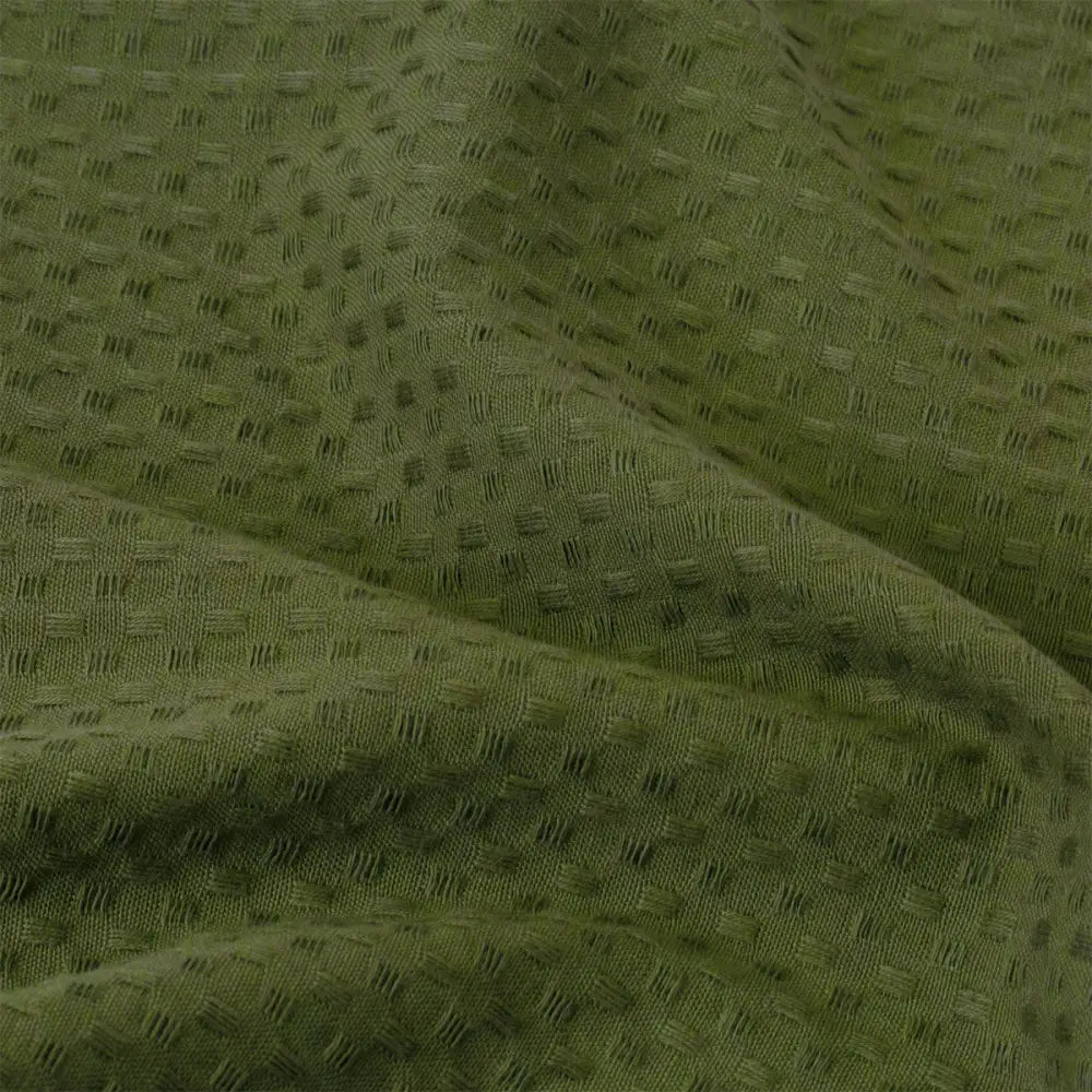 J Elliot Home Waffle Set of 4 Cotton Tea Towels 50 x 70 cm Olive - Home & Garden > Kitchenware