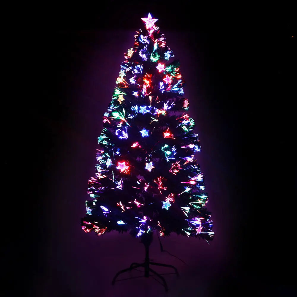 Jingle Jollys 1.2m Christmas Tree Optic Fibre LED Xmas tree Multi Colour - Occasions > Christmas > Christmas Trees