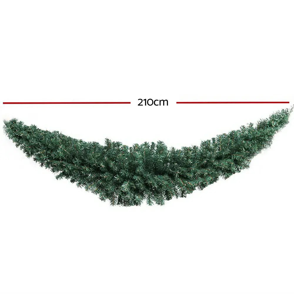 Jingle Jollys 2.1m Christmas Garland Xmas Decorations Green Wedding Party - Occasions > Christmas > Christmas Wreaths &