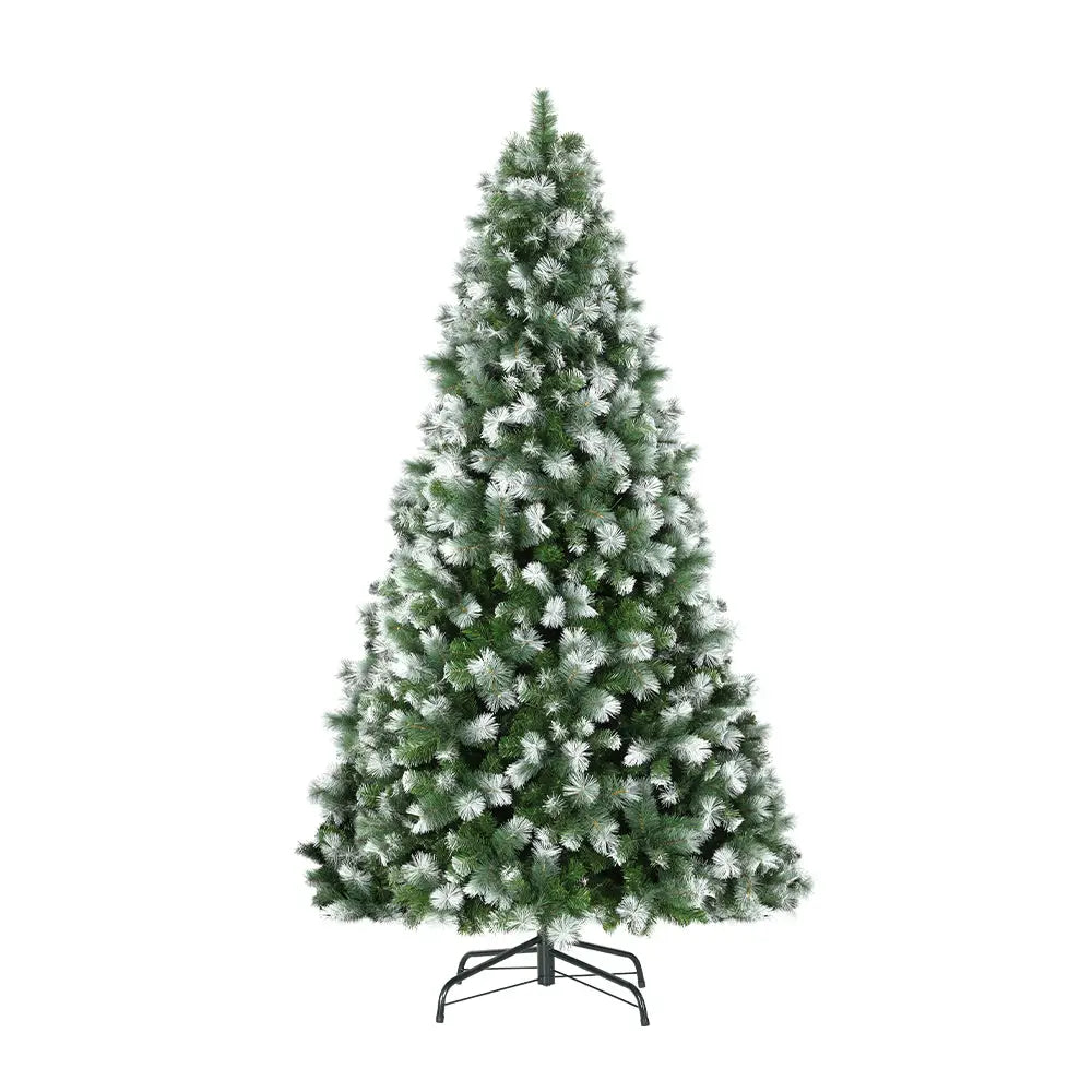 Jingle Jollys 2.7M Christmas Tree with Pine Needle Snowy Xmas Tree 1765 Tips - Occasions > Christmas > Christmas Trees