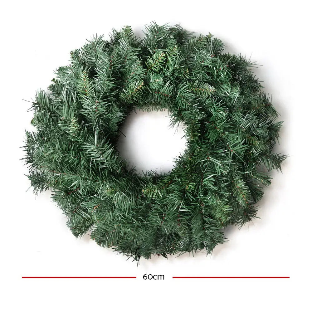 Jingle Jollys 60cm Christmas Wreath Garland Xmas Decorations Wedding Party - Occasions > Christmas > Christmas Wreaths