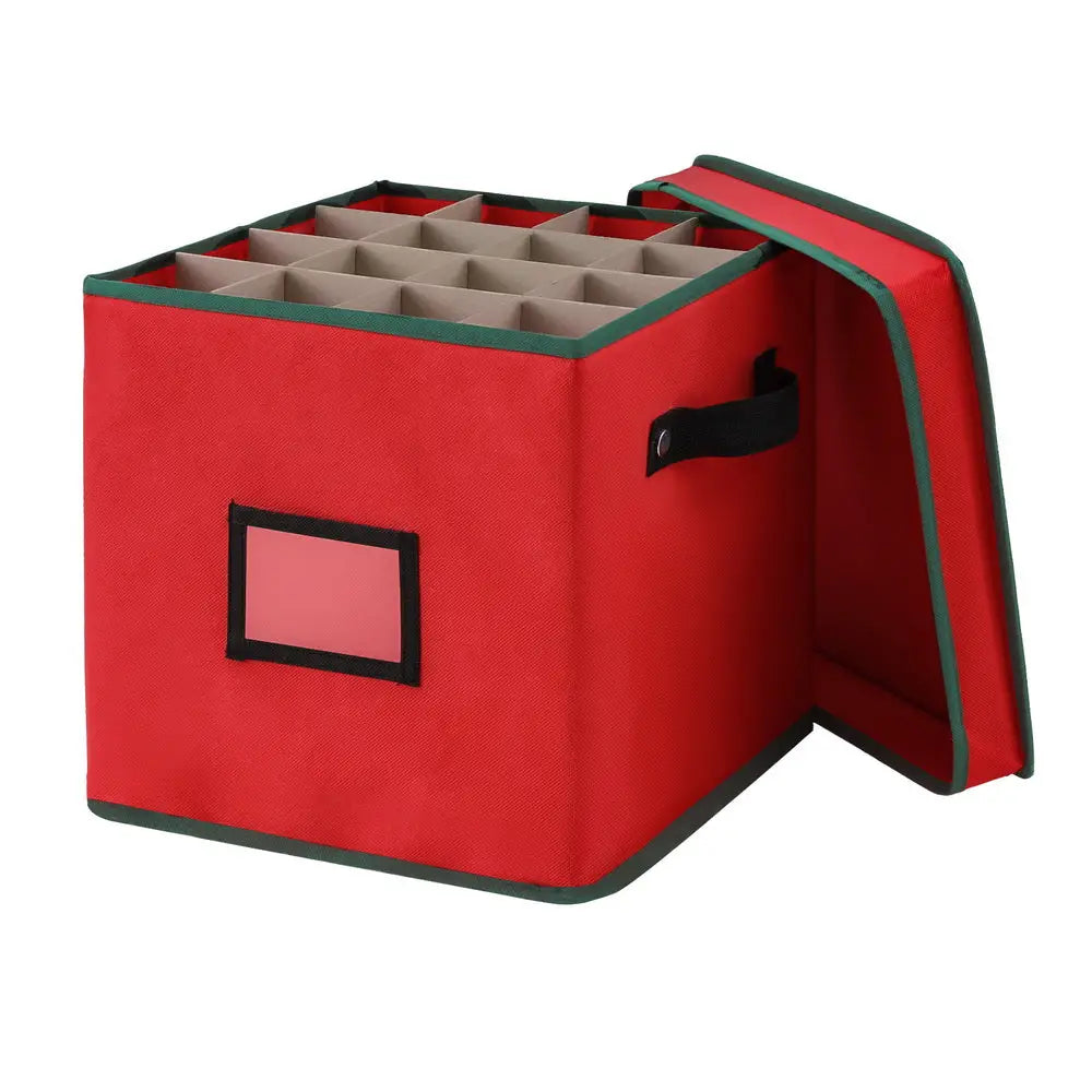 Jingle Jollys Christmas Baubles Storage Box 64 Dividers Xmas Ornaments Container - Occasions > Christmas > Christmas